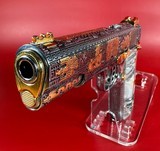 CUSTOM Colt 1911 Polished Stainless, Black, Engraved, Gold Plated 38 Super - 5 of 16