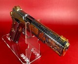 CUSTOM Colt 1911 Polished Stainless, Black, Engraved, Gold Plated 38 Super - 4 of 14
