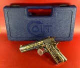 NIB Colt 1911 Government. Engraved, Gold Plated .38 Super. Stunning. - 16 of 16