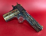 NIB Colt 1911 Government. Engraved, Gold Plated .38 Super. Stunning. - 2 of 16