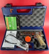 NIB Colt 1911 Government. Engraved, Gold Plated .38 Super. Stunning. - 15 of 16