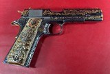 NIB Colt 1911 Government. Engraved, Gold Plated .38 Super. Stunning. - 11 of 16