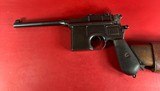 German Mauser Broomhandle 7.63x25mm C96, Original Stock. Holster. Excellent condition - 12 of 20