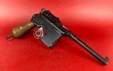 German Mauser Broomhandle 7.63x25mm C96, Stock Holster. Excellent Condition - 3 of 18