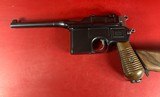 German Mauser Broomhandle 7.63x25mm C96, Stock Holster. Excellent Condition - 12 of 18
