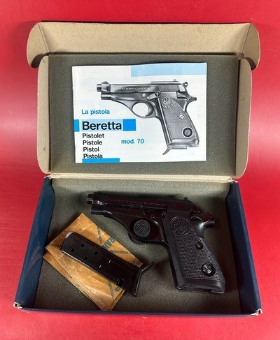 1982 Beretta Model 70S 380 ACP. Italy. Box, papers. Excellent Condition