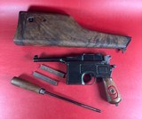German Mauser Broomhandle Red 9. 9mm luger. Excellent Condition. C96. Rare - 1 of 16