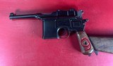 German Mauser Broomhandle Red 9. 9mm luger. Excellent Condition. C96. Rare - 12 of 16