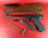 WWI 1915 DWM P08 Artillery Luger STOCK TOOLS 2 MAGS 9mm Excellent MATCHING