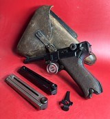 WWI 1916 DWM Luger P08 9mm Luger. Holster. 2 mags. Tool. Excellent