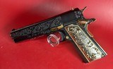 CUSTOM Colt 1911 Government. High Polished, Engraved, Gold Plated. 45 ACP - 2 of 14