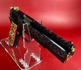 CUSTOM Colt 1911 Government. High Polished, Engraved, Gold Plated. 45 ACP - 4 of 14