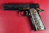 CUSTOM Colt 1911 Government. High Polished, Engraved, Gold Plated. 45 ACP - 10 of 14