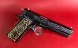 CUSTOM Colt 1911 Government. High Polished, Engraved, Gold Plated. 45 ACP - 1 of 14
