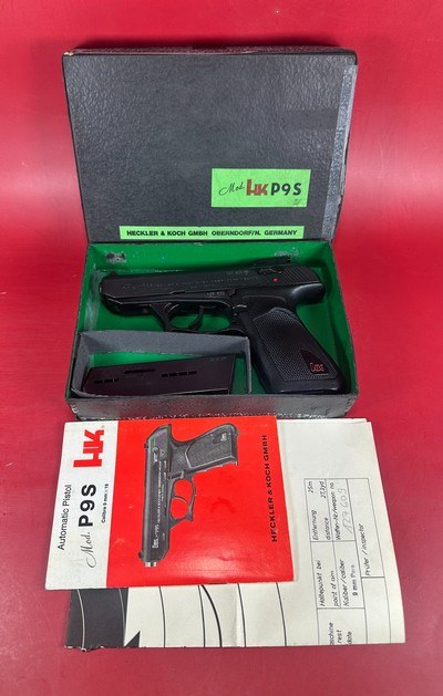 German Heckler & Koch H&K P9S 9mm. 2 mags. Extra Buffer. Mint. Rare