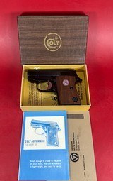 1973 COLT JUNIOR 25 ACP. Box w manual. Excellent condition. American made.