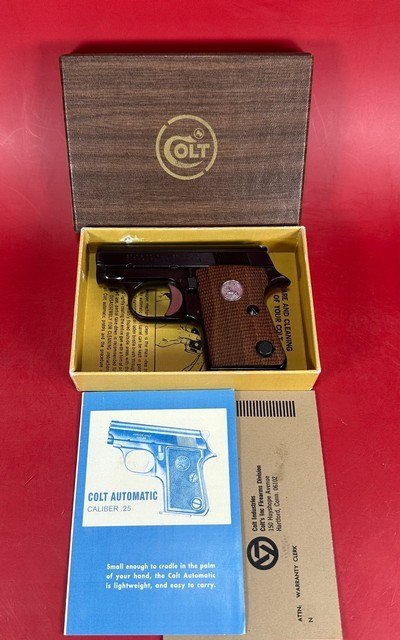1973 COLT JUNIOR 25 ACP. Box w manual. Excellent condition. American made.