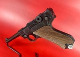 WWII 1942 Mauser P08 Luger BYF 9mm. Matching. Full Rig Excellent condition - 2 of 16