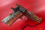 NIB Colt 1911 Government. Engraved, Gold Plated .38 Super. Stunning. - 2 of 16