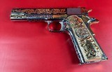 NIB Colt 1911 Government. Engraved, Gold Plated .38 Super. Stunning. - 10 of 16