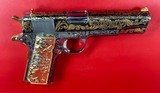 NIB Colt 1911 Government. Engraved, Gold Plated .38 Super. Stunning. - 12 of 16