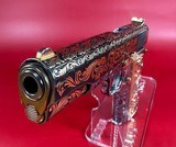 NIB Colt 1911 Government. Engraved, Gold Plated .38 Super. Stunning. - 5 of 16