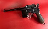 German Mauser Broomhandle 7.63x25mm C96, Stock Holster. Excellent Condition - 3 of 16