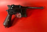 German Mauser Broomhandle 7.63x25mm C96, Stock Holster. Excellent Condition - 2 of 16