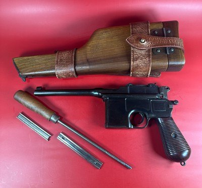 German Mauser Broomhandle 7.63x25mm C96, Stock Holster. Excellent Condition