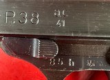 WWII GERMAN 1941 Walther P38 AC41 9mm. Excellent Condition - 10 of 16