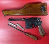 German Mauser Broomhandle 7.63x25mm C96, Stock Holster. Excellent Condition