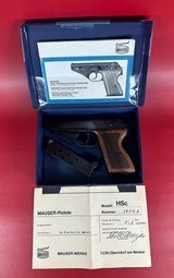 Mauser HSc .380 ACP. Original Box. Test Target. Manual. Excellent condition