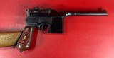 German Mauser Broomhandle Red 9. 9mm luger. Excellent Condition. C96. Rare - 13 of 17