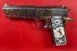 CUSTOM Colt 1911 Polished Stainless, Black, Engraved, Gold Plated 38 Super - 13 of 16