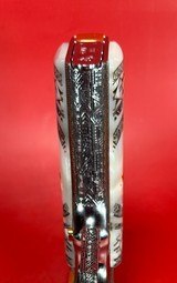 CUSTOM Colt 1911 Polished Stainless, Black, Engraved, Gold Plated 38 Super - 7 of 16