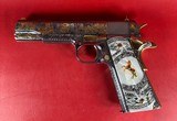 CUSTOM Colt 1911 Polished Stainless, Black, Engraved, Gold Plated 38 Super - 10 of 16
