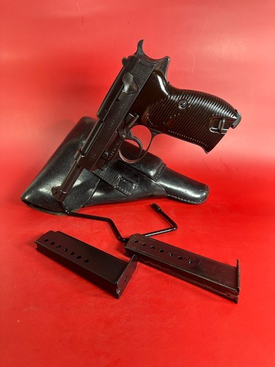 WWII GERMAN 1944 Walther P38 AC44 9mm. 1944 Holster. Excellent Condition