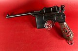 German Mauser C96 Broomhandle Red 9. 9mm luger. Excellent Condition. Rare - 2 of 18