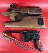 German Mauser C96 Broomhandle Red 9. 9mm luger. Excellent Condition. Rare - 1 of 18