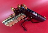 NIB Colt 1911 High Polished Black, Engraved, Gold Plated. 38 Super - 2 of 14