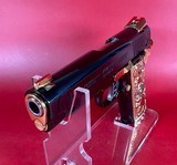 NIB Colt 1911 High Polished Black, Engraved, Gold Plated. 38 Super - 3 of 14