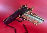 NIB Colt 1911 High Polished Black, Engraved, Gold Plated. 38 Super