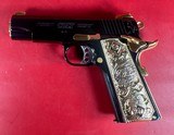 NIB Colt 1911 High Polished Black, Engraved, Gold Plated. 38 Super - 10 of 14