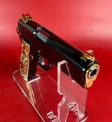 NIB Colt 1911 High Polished Black, Engraved, Gold Plated. 38 Super - 4 of 14