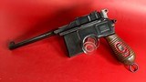 German Mauser Broomhandle Red 9. 9mm luger. Excellent Condition. C96. Rare - 2 of 18