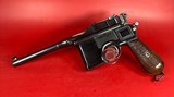 German Mauser Broomhandle 7.63x25mm C96, Stock Holster. Excellent Condition - 2 of 17