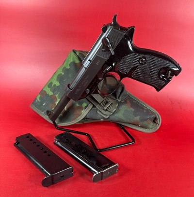 1977 Walther P1 - P38 West German Military 9mm. 2 mag Holster. Excellent Condition