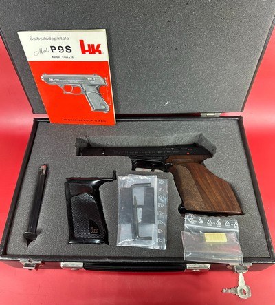 Heckler & Koch H&K P9S Sport. 9mm. 2 grips. 2 mags. Extra Buffer. Rare.