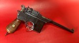 German Mauser Broomhandle 7.63x25mm C96, Stock Holster. Excellent Condition - 2 of 19