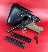 1916 German Erfurt P08 Luger 9mm Matching. Holster. Tool. 2 mags Excellent